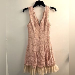 Soft Pink Lace Dress